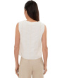 Petite Sleeveless Pintucked Woven Top with Ruffles