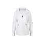 Blusenjacke m. Krempel-_rmel und Kapuze, ecru