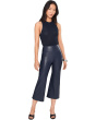 Faux Leather Cropped Wide Leg