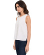Sleeveless Crew Neck Blouse