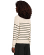 Stripe V-Neck Cozy Cotton Wedged Pullover