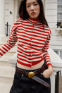Zara Кардиган В красную полоску в полоску