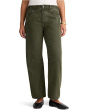 Darted Barrel-Leg Jean in Mossy Umber