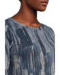 Crew Neck Long Sleeve Top with Overlok Stitching