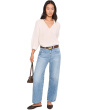 Kali 3/4 Sleeve Ruffle Neck