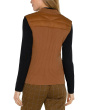 Sleeveless Quilted Front Full Zip Sweater Vest Sweater Yarn