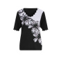Cr_ation L Черно-белый свитер с коротким рукавом с рисунком