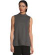 Mock Neck Sleeveless Tunic