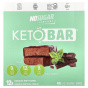 No Sugar Company, Keto Bar™, шоколад и мята, 12 батончиков по 40 г