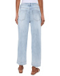 Kennedy Mid-Rise Crop Straight Jeans with Wide Hem and Slit 26.5in Inseam
