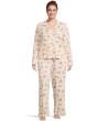Plus Novelty Long Sleeve Girlfriend Pajama Set