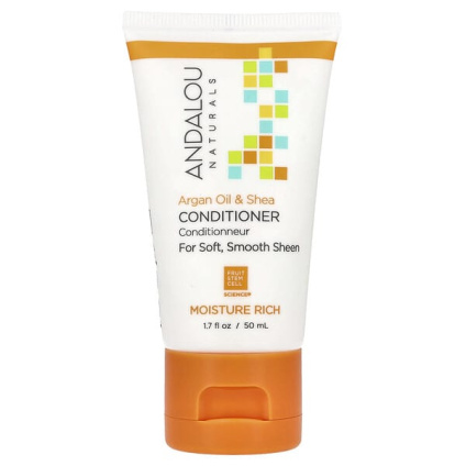 Andalou Naturals, кондиционер, аргановое масло и мало ши, 50 мл (1,7 жидк. унции)