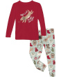 Kickee Pants Kids Пижамный комплект с рисунком в виде футболки с длинным рукавом (для малышей / Маленьких детей / больших детей)