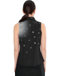 Happy Heart Sleeveless Zip Front with Scattered Dots