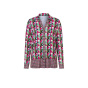Shirtbluse, pink-schwarz-bedruckt