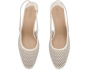 Klaire Perforated Leather Slingback Pumps