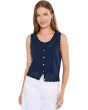Valentina Button Down Sleeveless Top