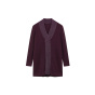 Longpullover m. hohem Schlitz und Glitzerblende, burgund-flieder-meliert