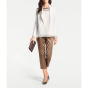 Designer-Volantbluse m. Strasssteinen, ecru