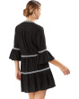 Cotton Clip Embellished Tier Dress