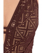 Classic Color Play Crochet Plunge One-Piece