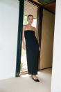Zara Черное длинное платье С ОТКРЫТЫМИ плечами