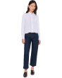 Petite Cross Hatch Stretch Jersey Classic Collar Shirt