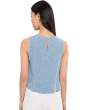 Embroidered Shell Top in 100% Linen