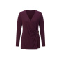 Wickelshirt m. dekorativer Schmuckschlie_e, burgund