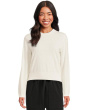 Shirred Sleeve Crew Neck Sweater