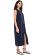 Pima Cotton Stretch Jersey Crew Neck Dress