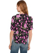 Floral Ruffled Front V-neck Top