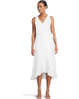 Coastalina Sleeveless Wrap Midi Dress