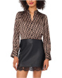 V-Neck Wide Cuff Blouse
