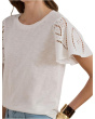 Eyelet Cotton Jersey & Broadcloth Top