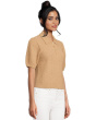 Mixed Stitch Elbow Sleeve Polo