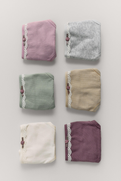 Zara 1 1/2-6 ЛЕТ/ ТРУСИКИ ИЗ 6 КОМПЛЕКТОВ С КРУЖЕВАМИ 495716716-330-24