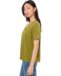 Organic Cotton Slubby Jersey V-Neck Short Sleeve Tee