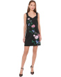 Bow Strap Placement Print Midi Dress