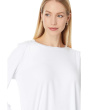 Shelby Ruched Shoulder 3/4 Sleeve Tee