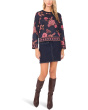 Floral Jacquard Long Sleeve Crew