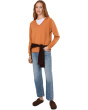 Long Sleeve Deep-v Neck Sweatshirt