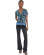The Janie Favorite Button Neck Tee- Delmira