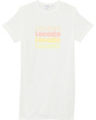 Short Sleeve Crew Neck Gradient Lacoste Writing Tee Shirt Dress (Little Kid/Toddler/Big Kid)