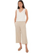 Petite Sleeveless Pintucked Woven Top with Ruffles
