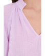 Kali 3/4 Sleeve Ruffle Neck