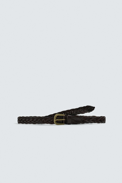 Zara ПЛЕТЕНЫЙ КОЖАНЫЙ РЕМЕНЬ ААРОН ЛЕВИН X 529514375-700-97