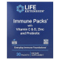 Life Extension, Иммунные пакеты с витаминами C и D, цинком и пробиотиком, 30 пакетиков