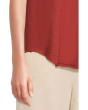 V-neck Short Sleeve Tee With Curved Hem
