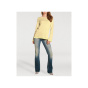 Designer-Pullover m. Chiffon, lemon